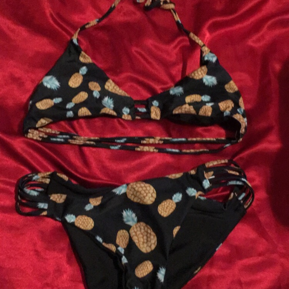 zaful pineapple bikini set